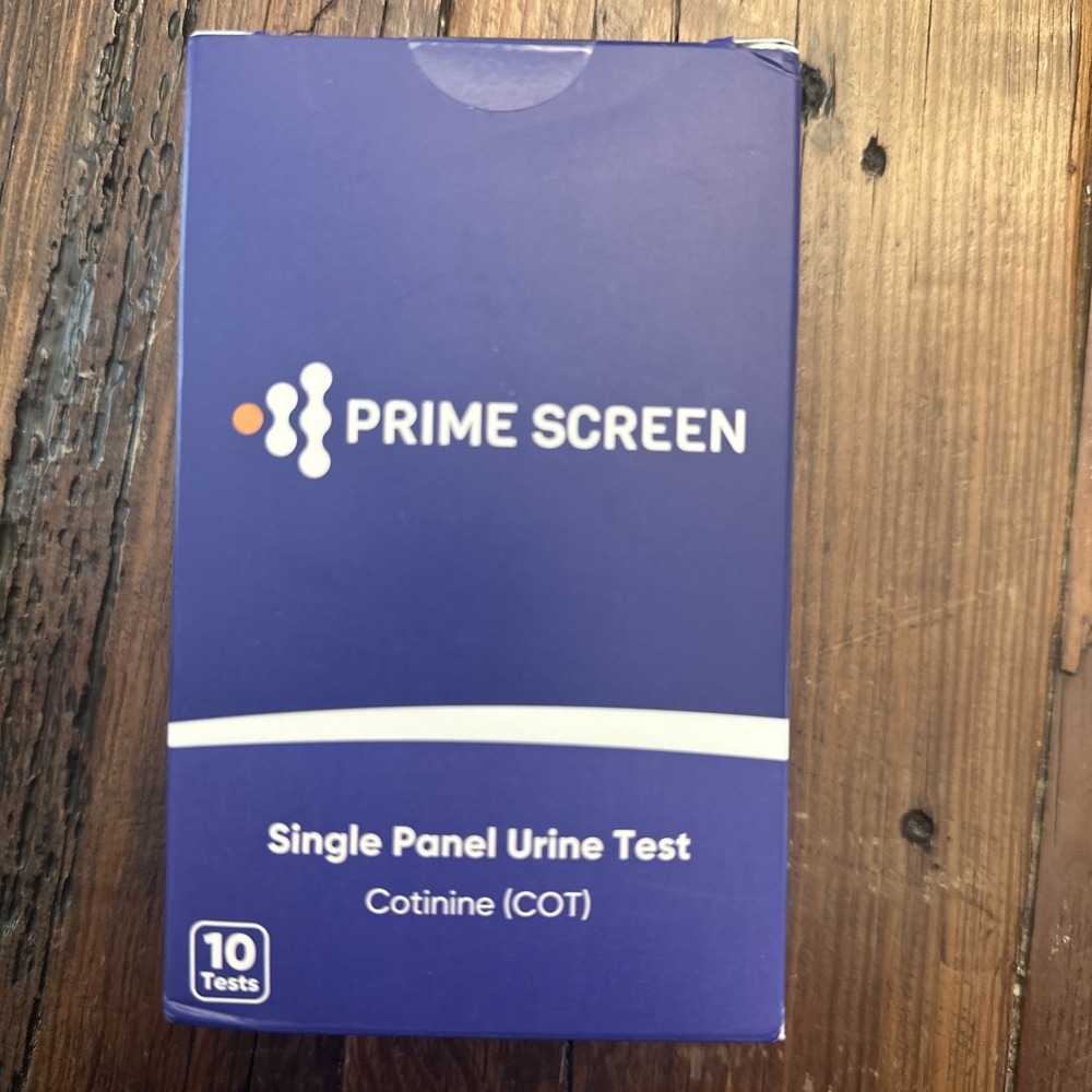 Prime Screen [10 Pack] Nicotine Tobacco Cotinine Urine Test Kit - Urine Dip Car